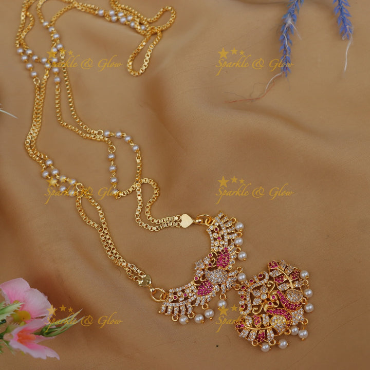 Exquisite Peacock Pendant Necklace | Premium Imitation Jewellery