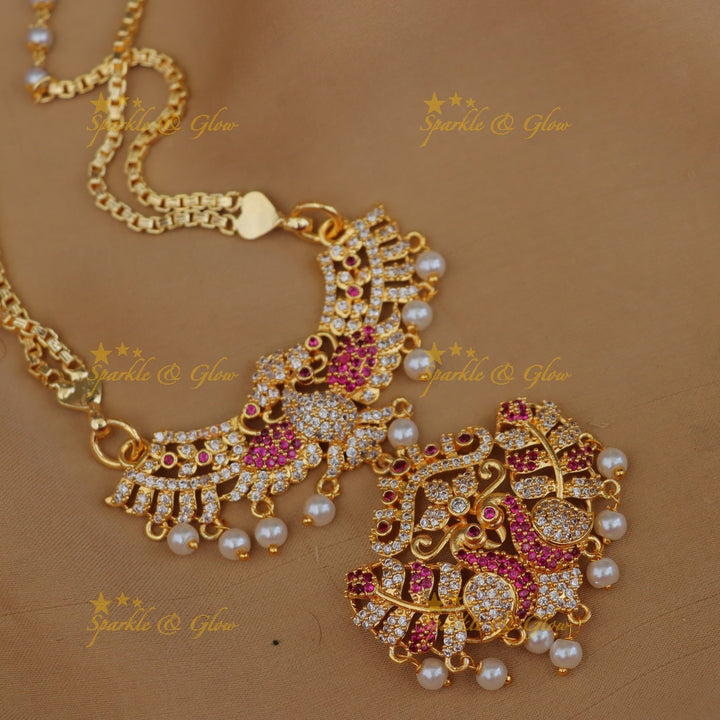 Exquisite Peacock Pendant Necklace | Premium Imitation Jewellery