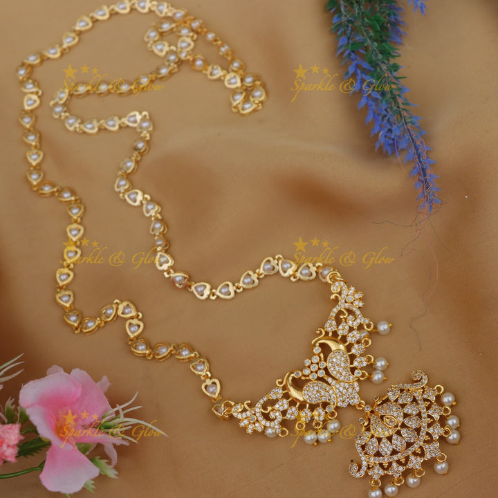 Exquisite Gold-Plated Peacock Necklace for Festivals