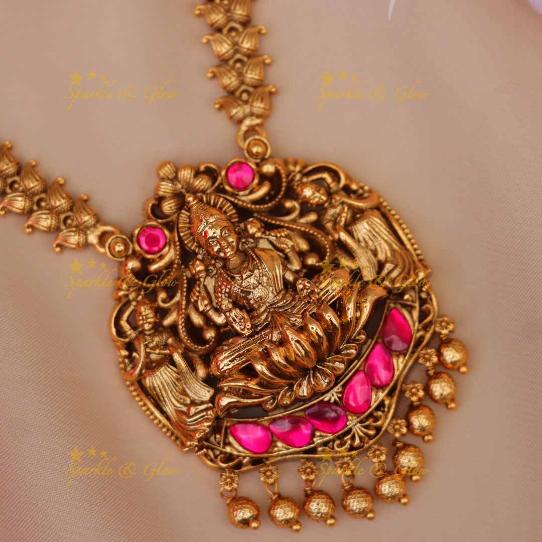 Elegant Jadau Kundan Mango Haram Necklace