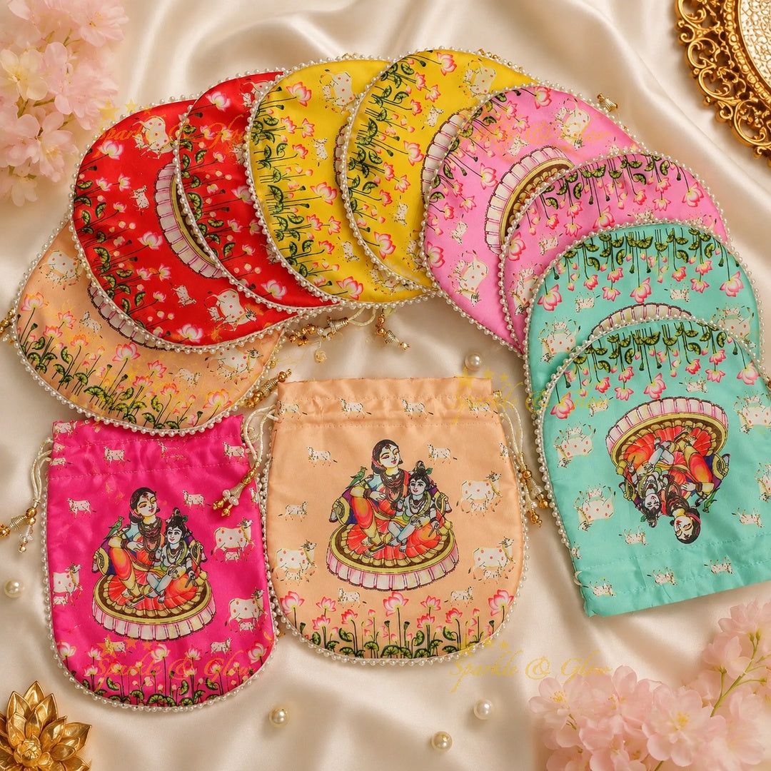 Vibrant Potli Bags: Perfect Festive Return Gifts set of 10