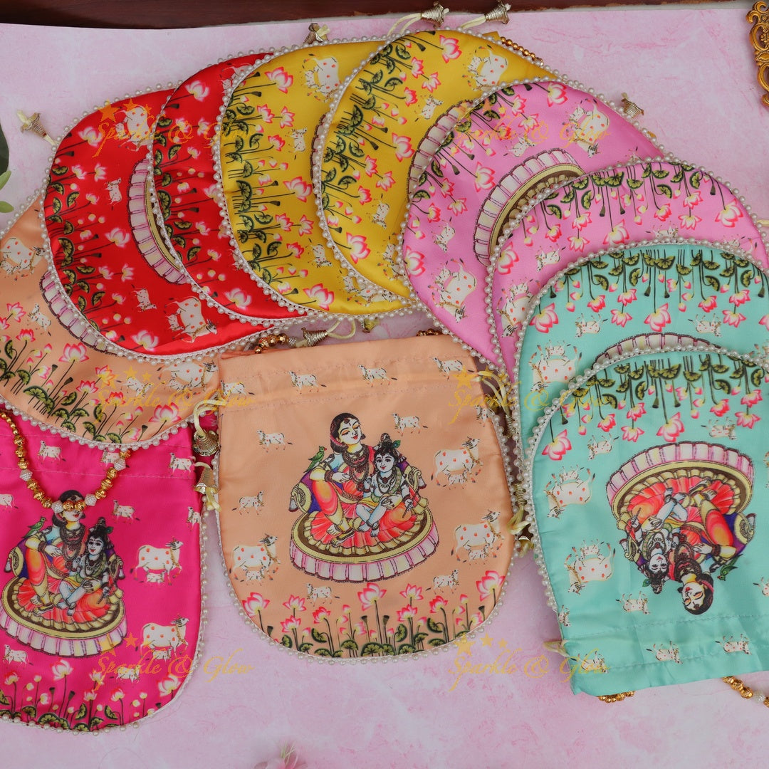 Vibrant Potli Bags: Perfect Festive Return Gifts set of 10