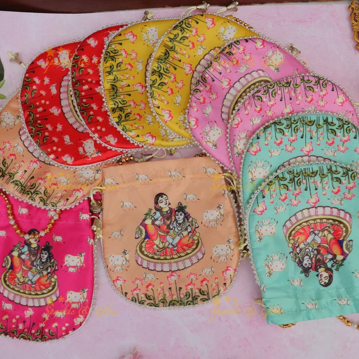Vibrant Potli Bags: Perfect Festive Return Gifts set of 10