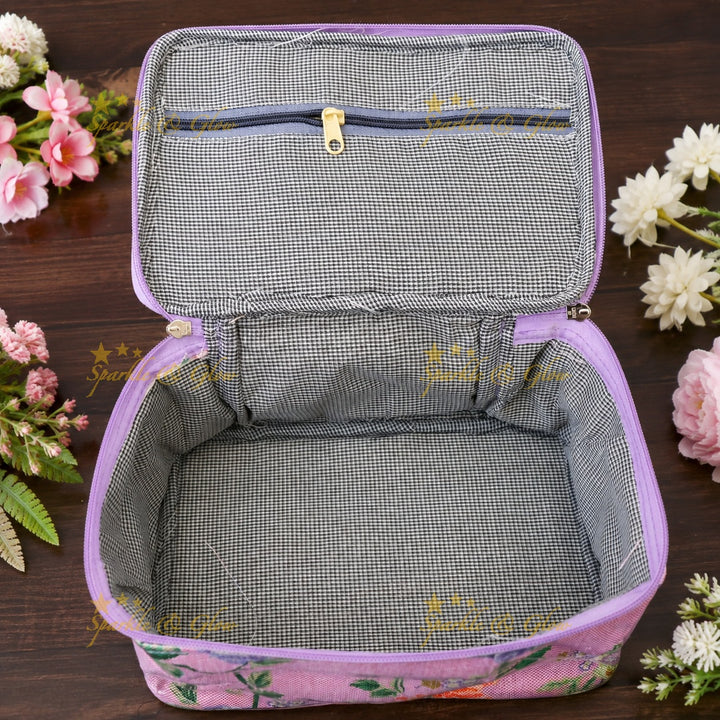 Elegant Floral Jewellery Organizer Bag for Festivals
