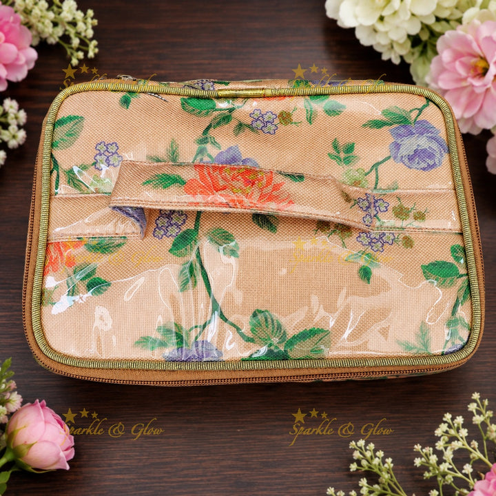 Elegant Floral Jewellery Organizer Bag for Festivals