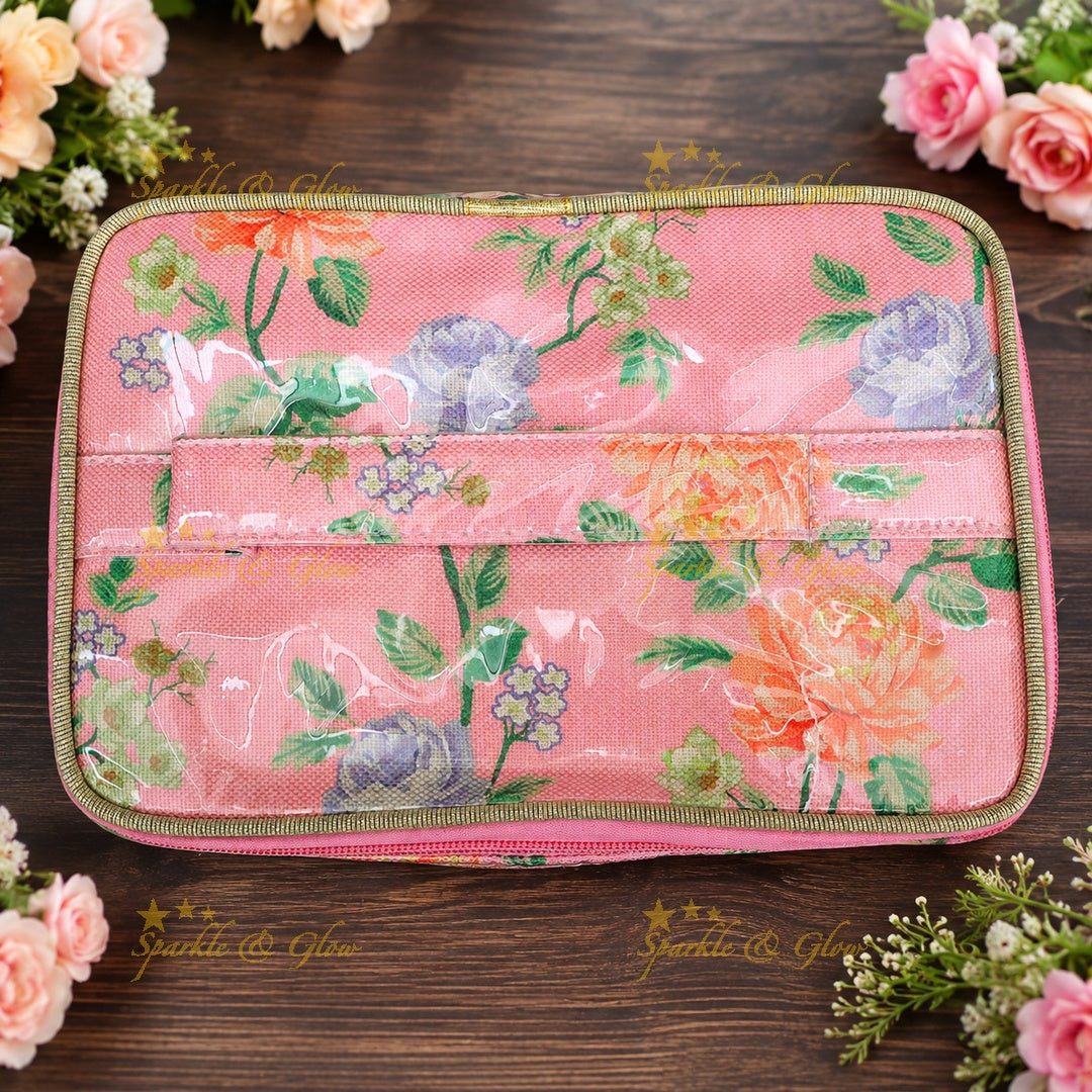 Elegant Floral Jewellery Organizer Bag for Festivals