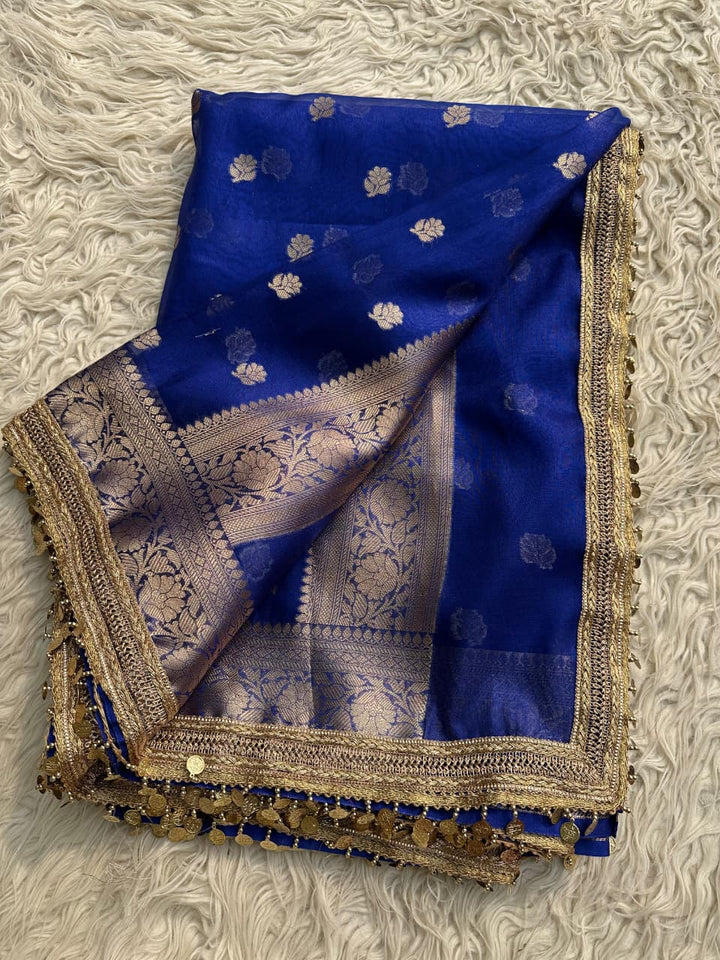 Elegant Pink Tissue Organza Saree - Perfect for Celebrations