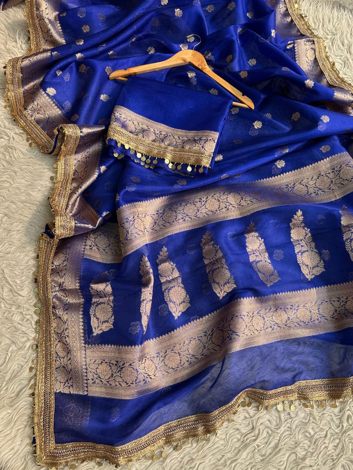 Elegant Pink Tissue Organza Saree - Perfect for Celebrations