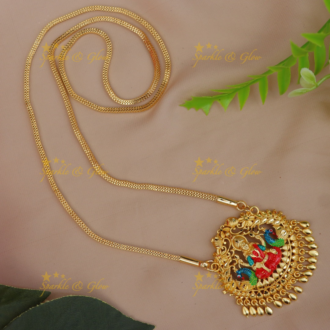 Exquisite Temple Lakshmi Pendant Necklace Online
