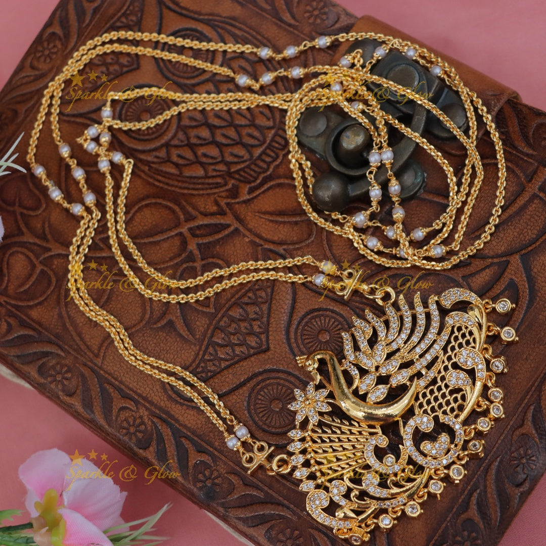 Elegant Peacock Necklace for Festive Celebrations