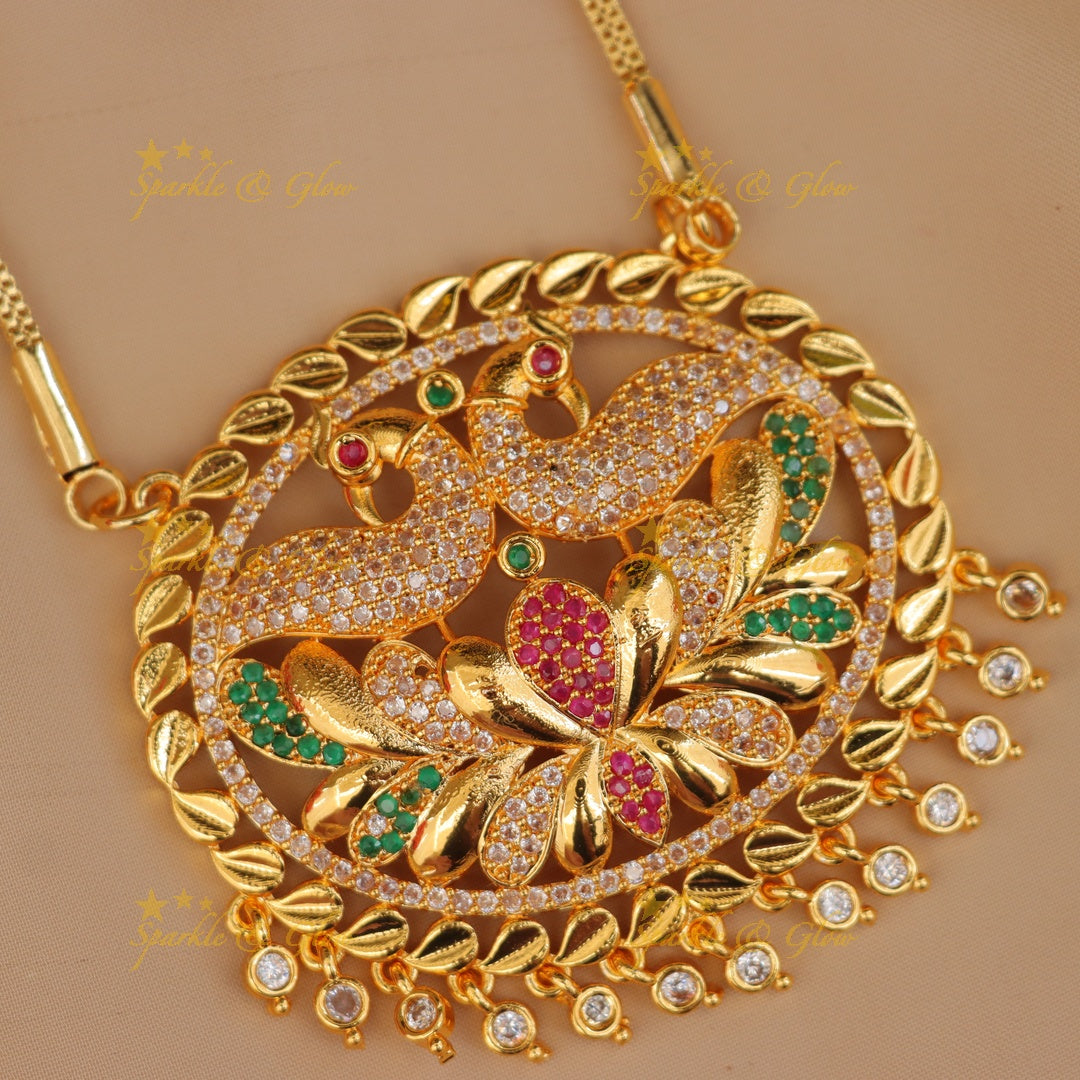 Stunning Gold Peacock Necklace for Wedding Elegance