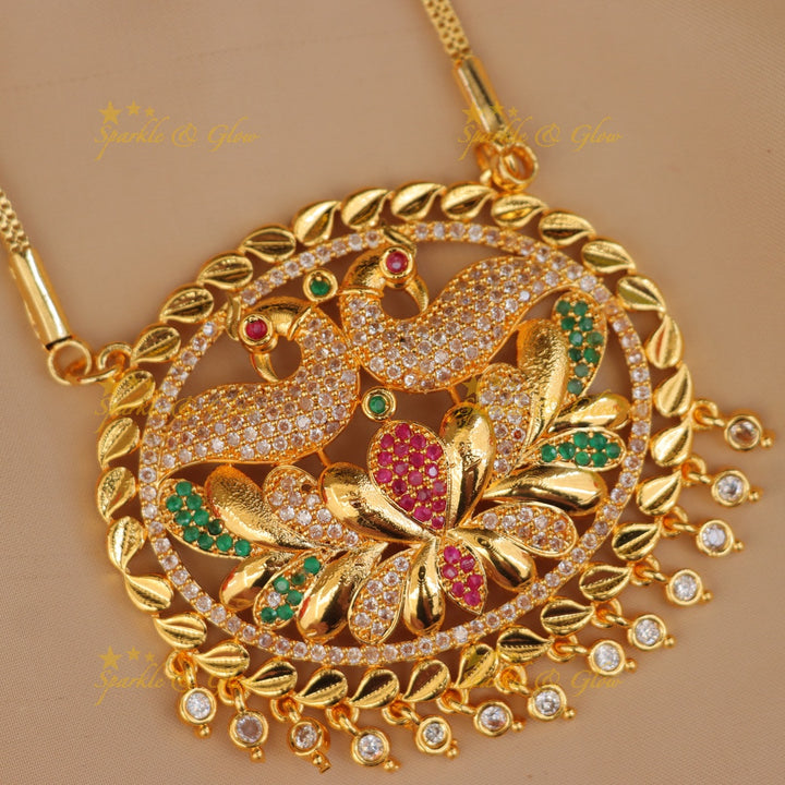 Stunning Gold Peacock Necklace for Wedding Elegance