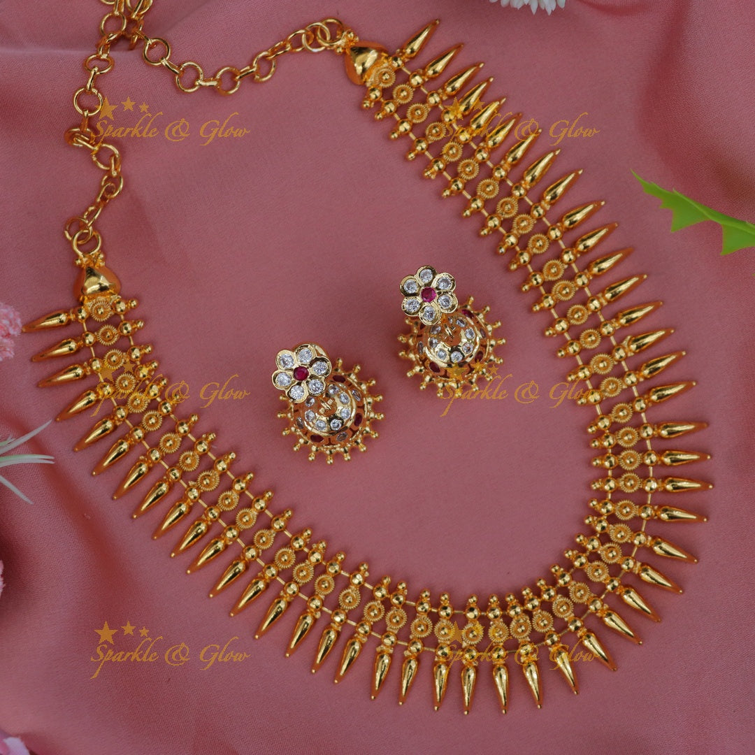 Exquisite Wedding Necklace Set | Sparkle & Glow