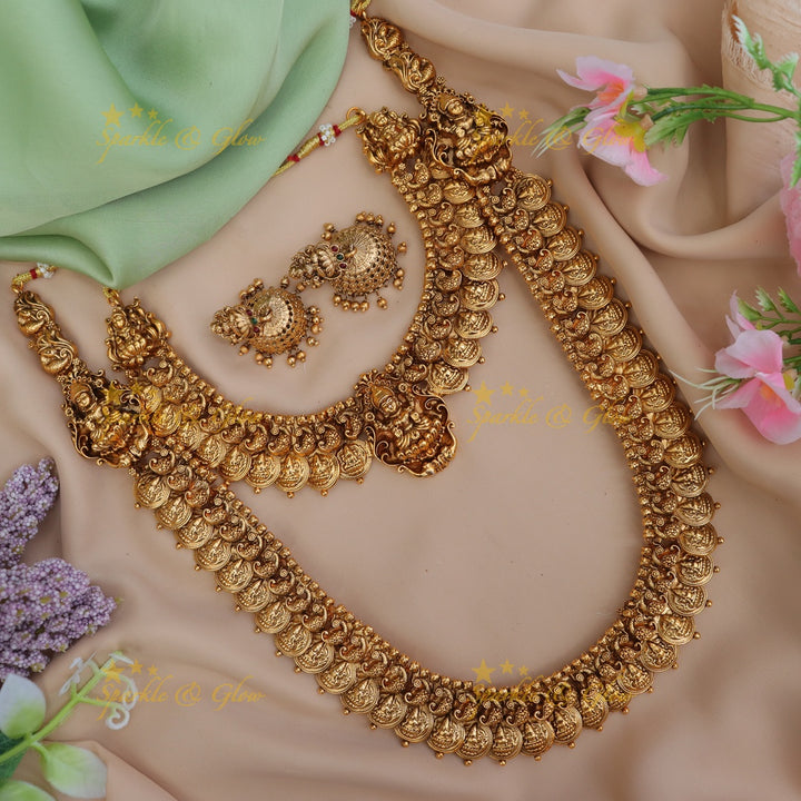 Exquisite Lakshmi Coin Bridal Set - Sparkle & Glow
