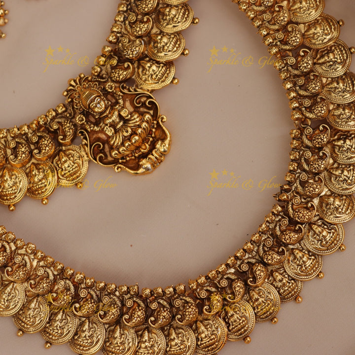 Exquisite Lakshmi Coin Bridal Set - Sparkle & Glow