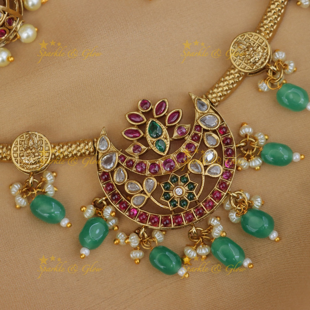 Exquisite Kemp Half Moon Necklace for Festivities