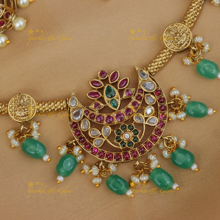 Exquisite Kemp Half Moon Necklace for Festivities