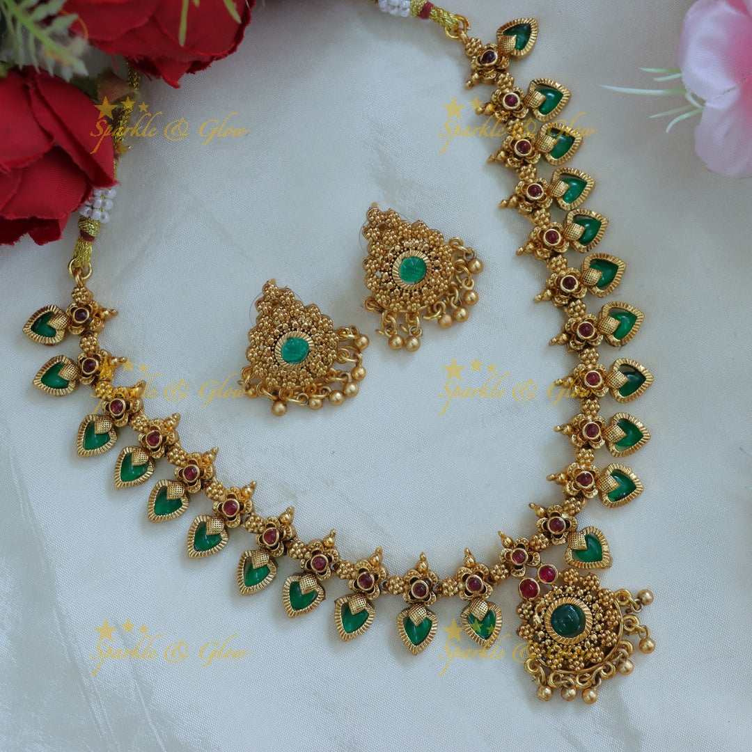 Kerala Gold-Plated Bridal Jewelry Set | Exquisite Craftsmanship
