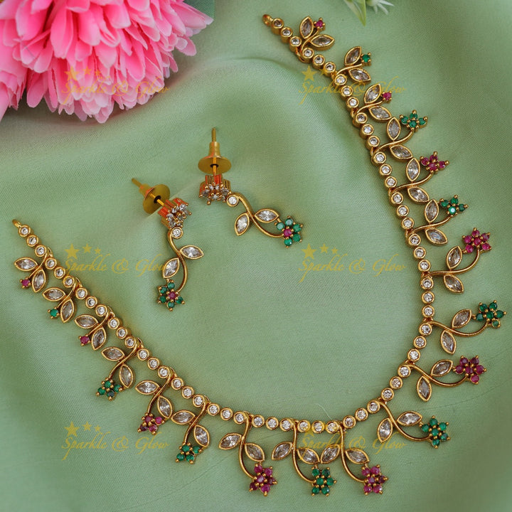 Exquisite Diamond Necklace Set for Festive Occasions