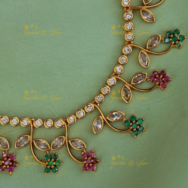 Exquisite Diamond Necklace Set for Festive Occasions