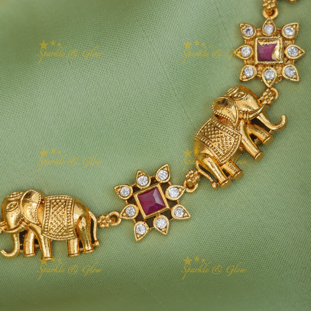 Elegant Elephant Necklace - Premium Imitation Jewellery