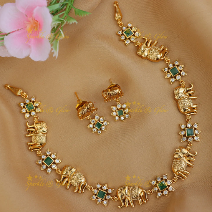 Elegant Elephant Necklace - Premium Imitation Jewellery