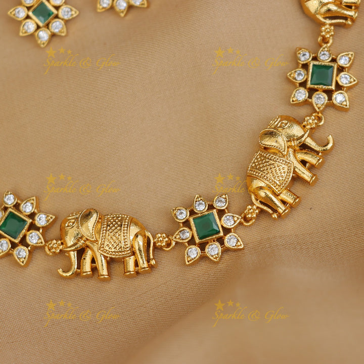 Elegant Elephant Necklace - Premium Imitation Jewellery