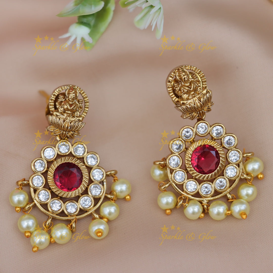 Exquisite Lakshmi Ganesha Kemp Necklace Festive Special