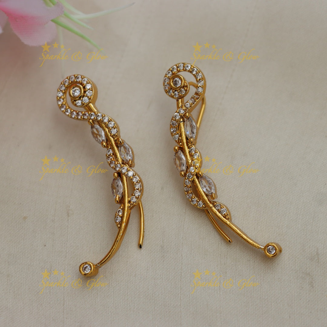 Elegant Gold Stone Earrings for Weddings & Festive Occasions