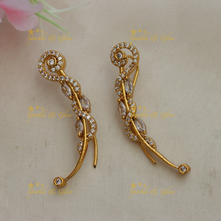 Elegant Gold Stone Earrings for Weddings & Festive Occasions