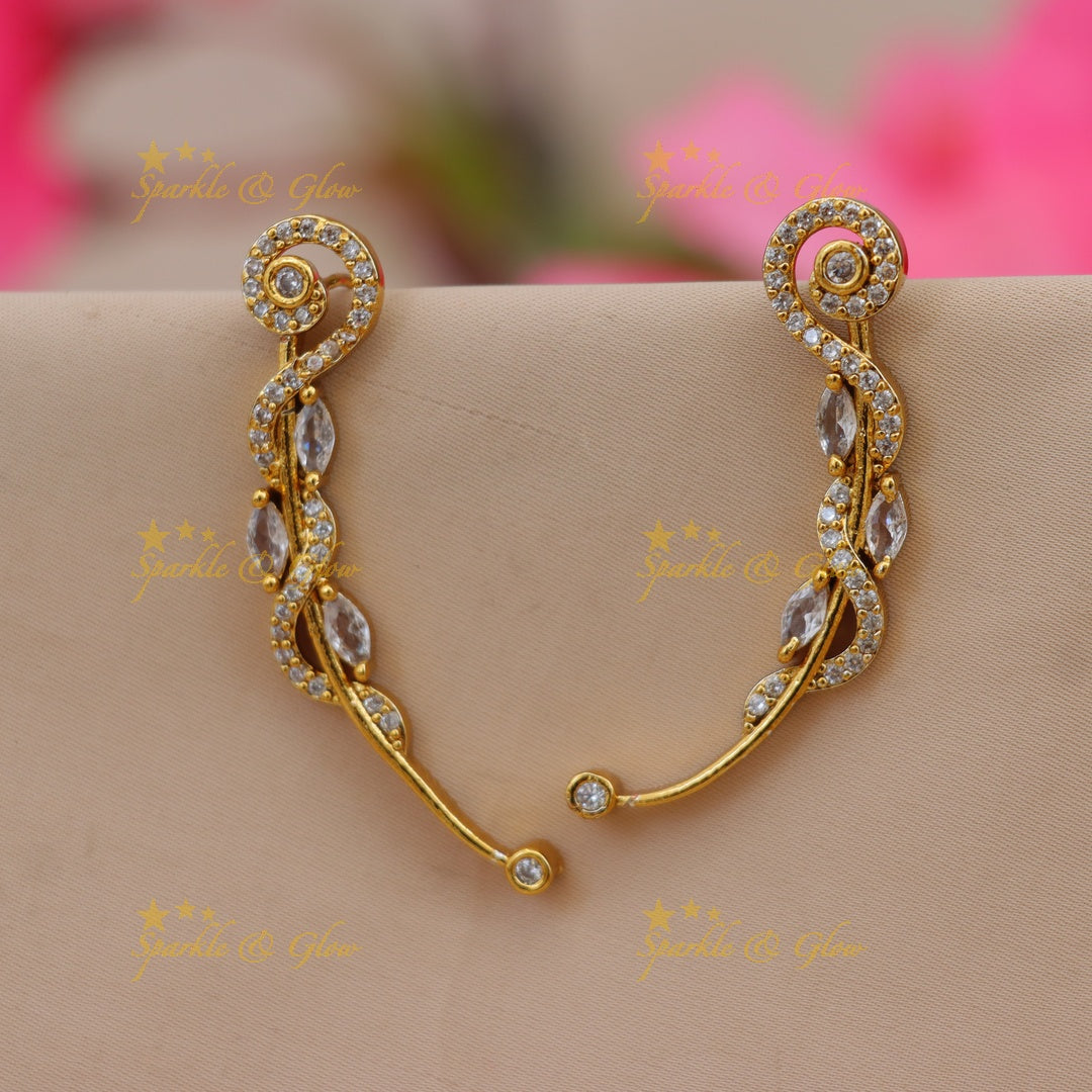 Elegant Gold Stone Earrings for Weddings & Festive Occasions