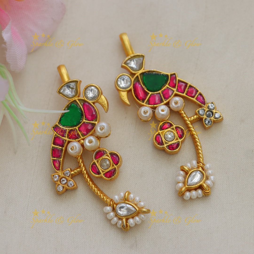 Exquisite Jadau Peacock Bugadi Earrings for Festive Elegance