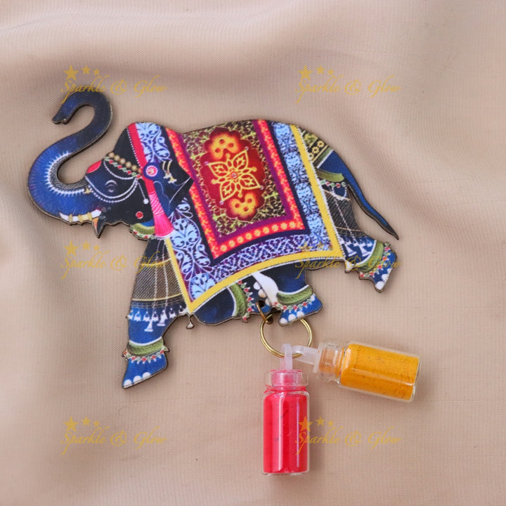 Elegant Elephant Kumkum Holder for Festive Occasions