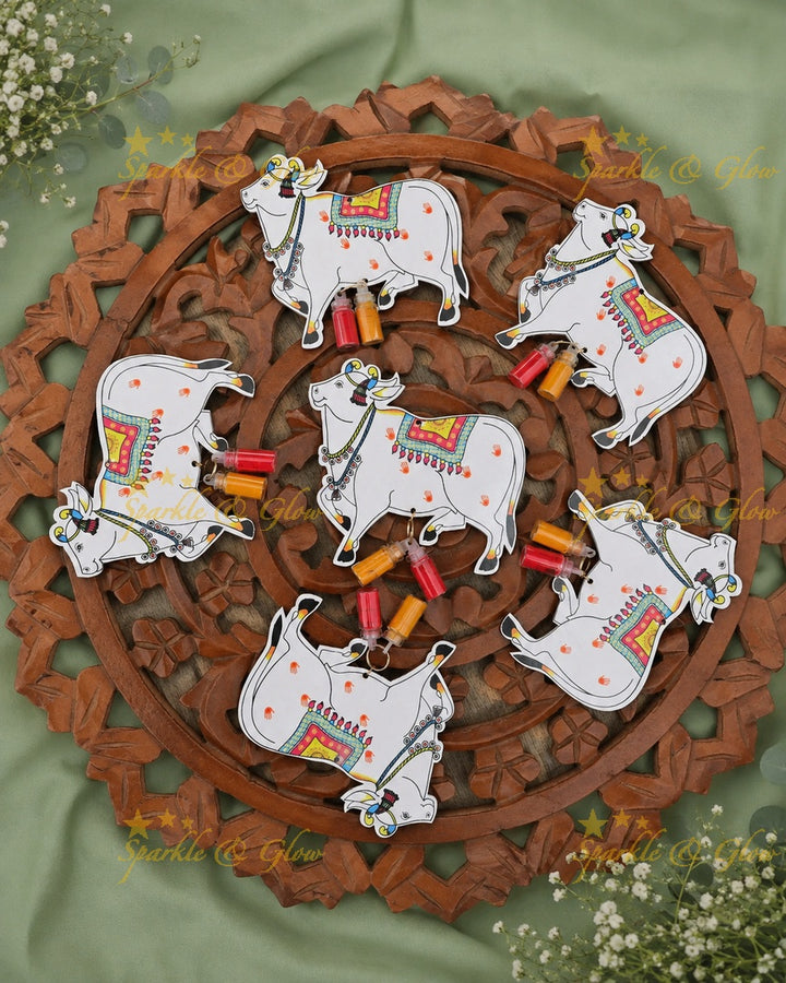 Charming Decorative Tamboola Cow Cutouts for Festivals
