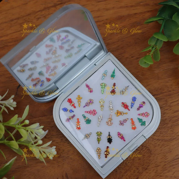 Exquisite Multicolor Bridal Bindi Set for Weddings – Sparkle and Glow