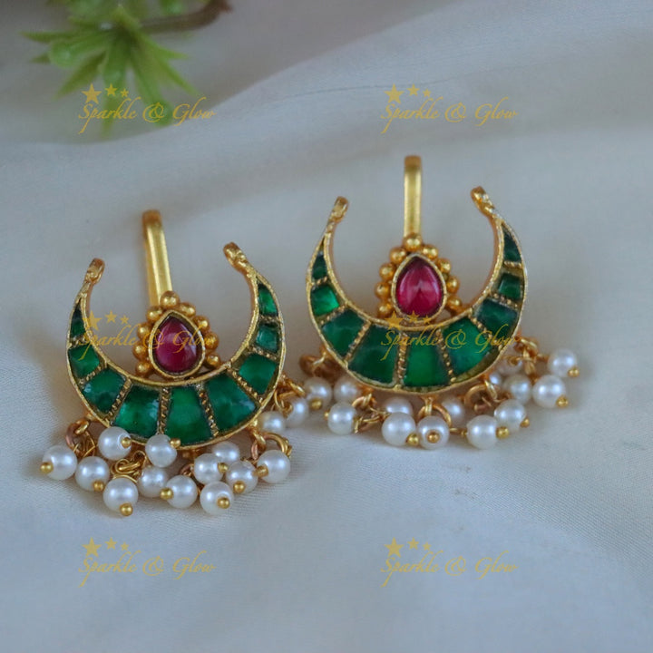 Exquisite Moon Bugadi Earrings for Festive Celebrations
