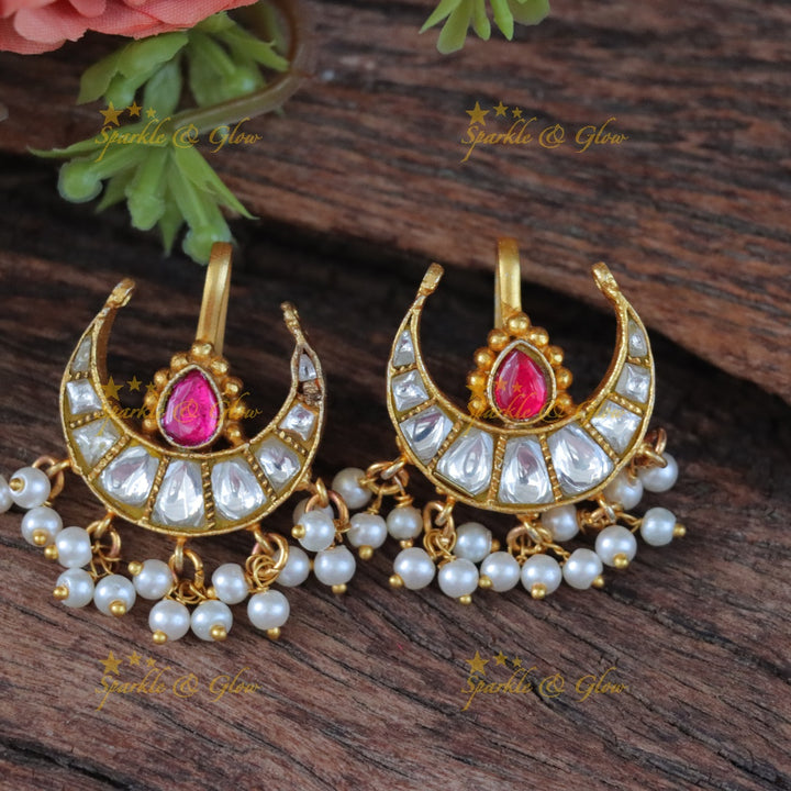 Exquisite Moon Bugadi Earrings for Festive Celebrations