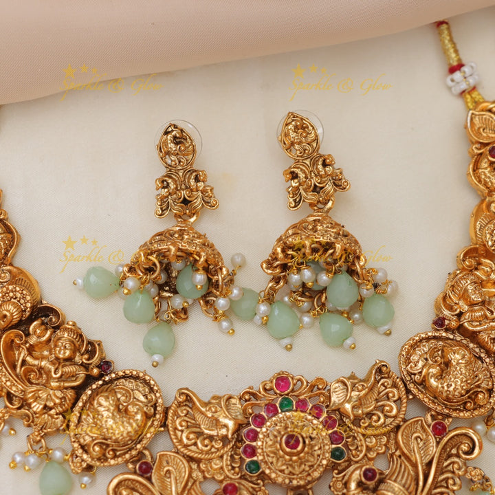 Exquisite Balaji Bridal Temple Set - Finest Imitation Jewelry