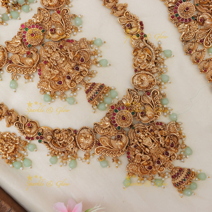 Exquisite Balaji Bridal Temple Set - Finest Imitation Jewelry