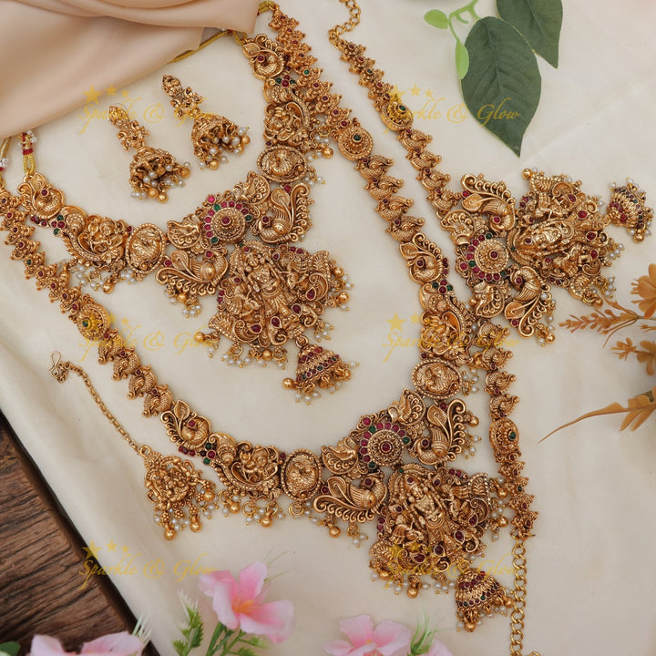 Exquisite Balaji Bridal Temple Set - Finest Imitation Jewelry