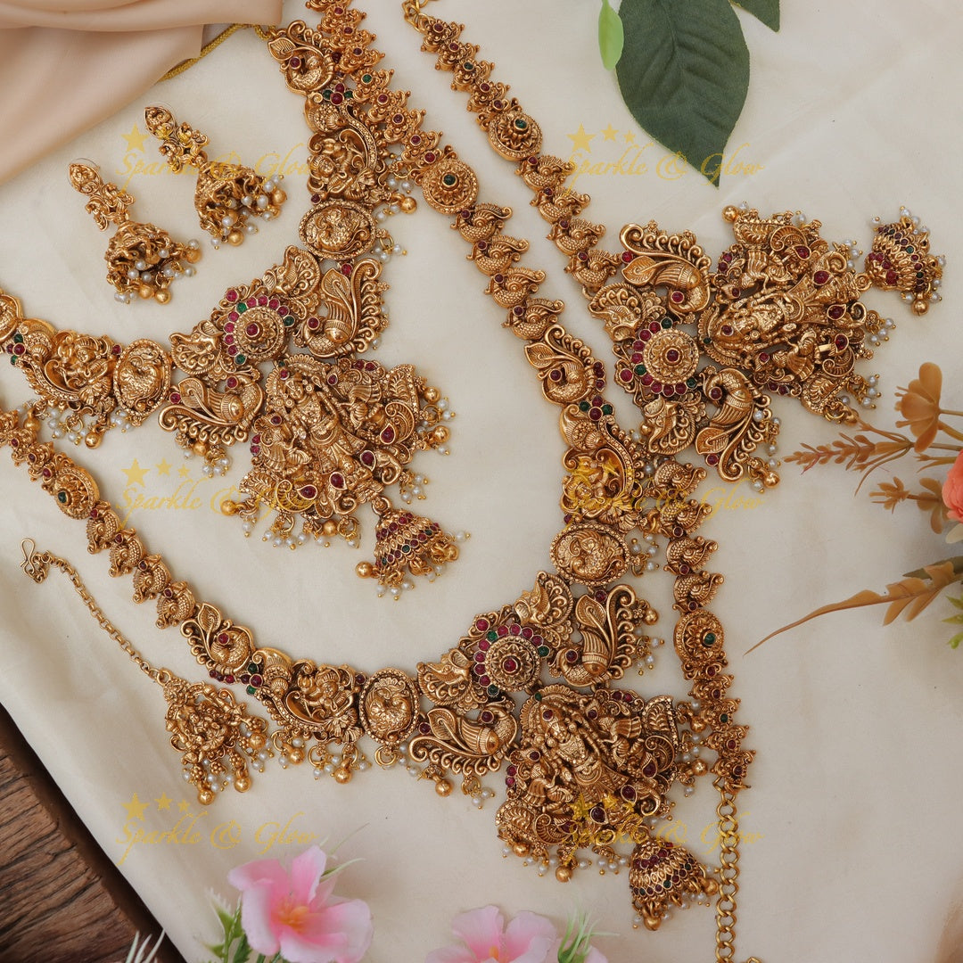 Exquisite Balaji Bridal Temple Set - Finest Imitation Jewelry