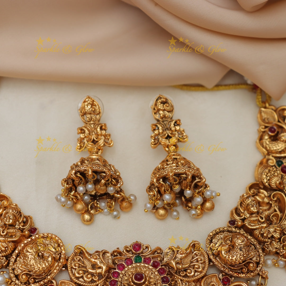Exquisite Balaji Bridal Temple Set - Finest Imitation Jewelry