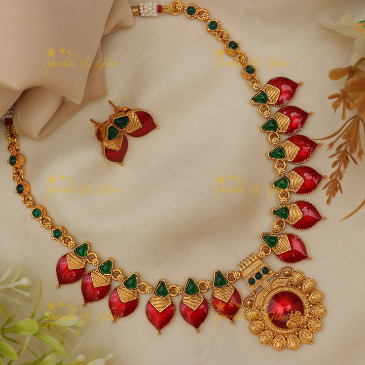 Kerala Palaka Short Necklace | Traditional Elegance