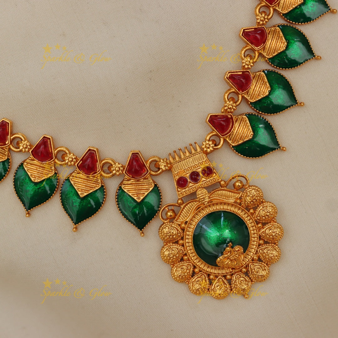 Kerala Palaka Short Necklace | Traditional Elegance