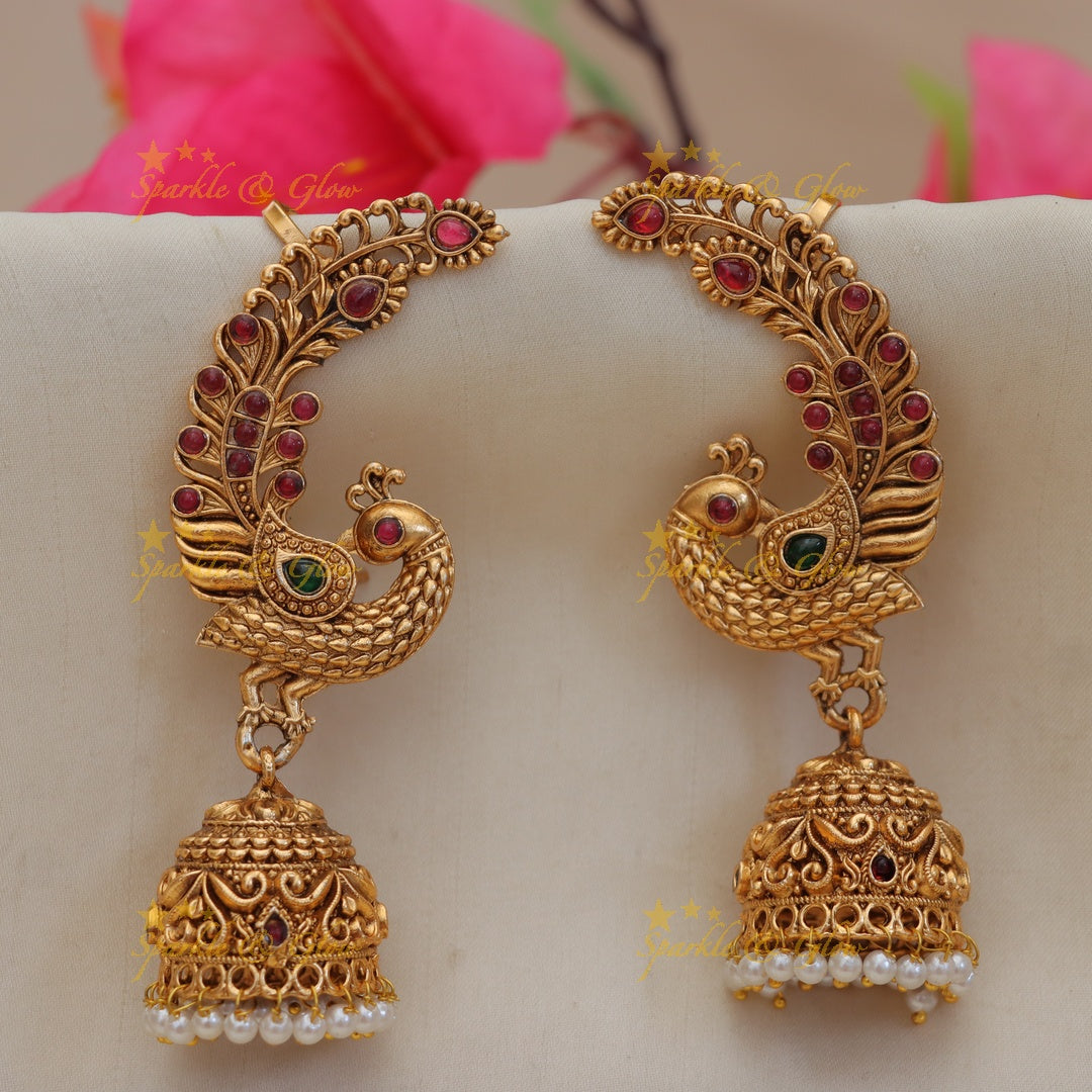 Elegant Peacock Earrings for Festive Occasions