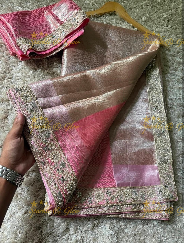 Elegant Pink Kanjivaram Silk Saree for Festive Occasions