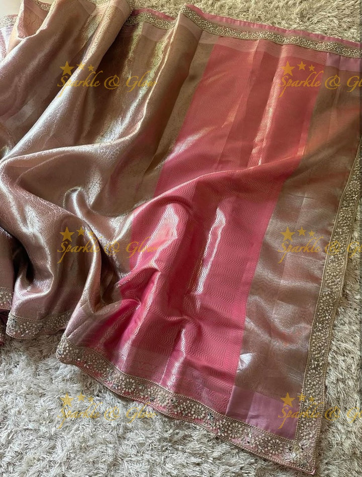 Elegant Pink Kanjivaram Silk Saree for Festive Occasions