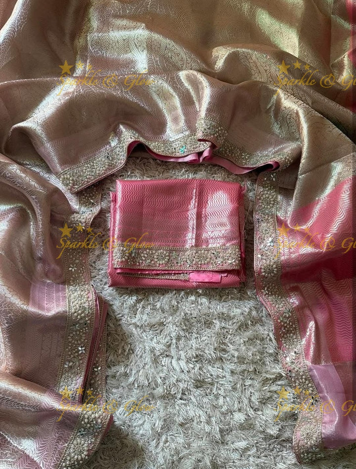 Elegant Pink Kanjivaram Silk Saree for Festive Occasions
