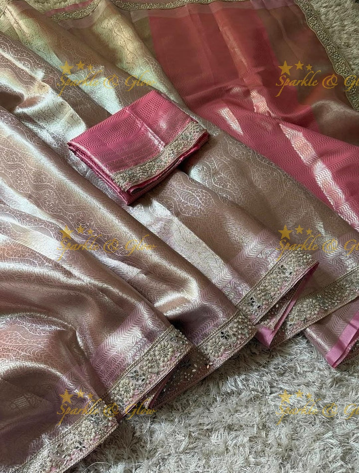 Elegant Pink Kanjivaram Silk Saree for Festive Occasions