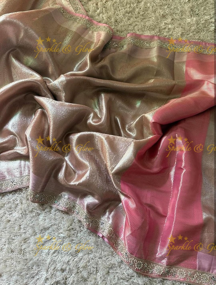 Elegant Pink Kanjivaram Silk Saree for Festive Occasions